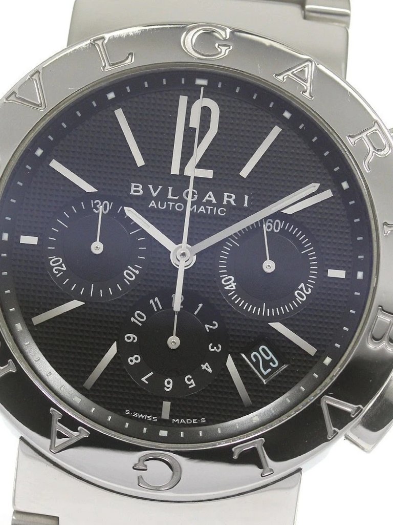 Bvlgari Bvlgaribvlgari Bb42ssch Chronograph Black Dial Automatic Mens 843473